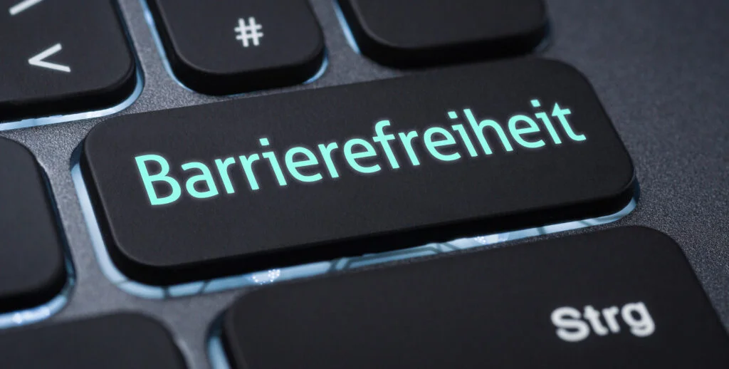 barrierefreiheit button auf einer laptop tastatur