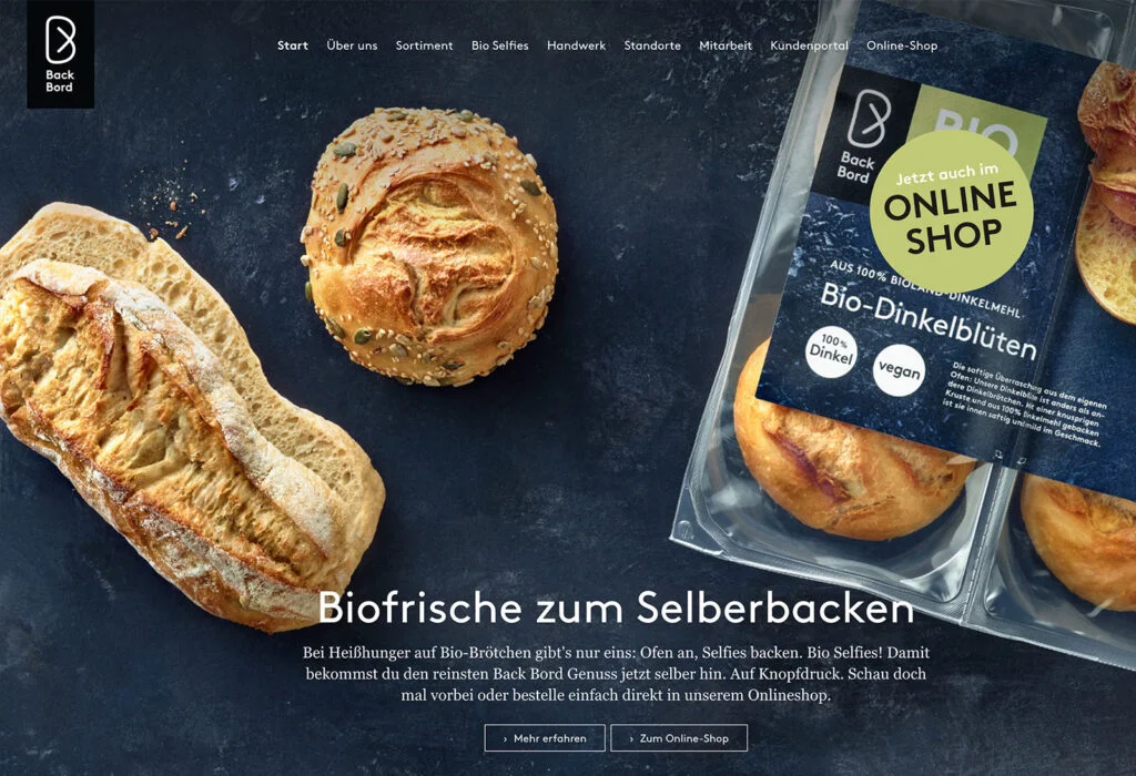 ein screenshot der hero section einer website