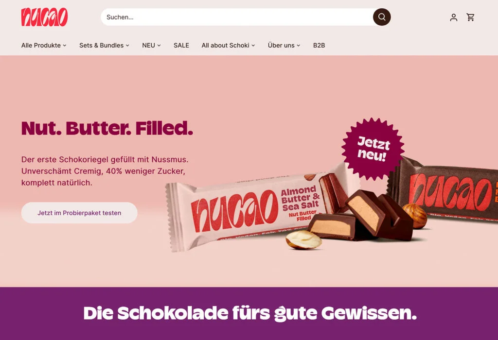 ein screenshot der hero section einer website